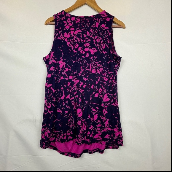 Talbots Women's Sleeveless Faux Wrap Tunic Top Sz L Casual Office Business City - Picture 4 of 13